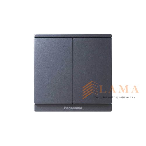 Bộ 2 Công Tắc B 1 Chiều Dòng Moderva Màu Xám Ánh Kim WMF503MYH VN Panasonic