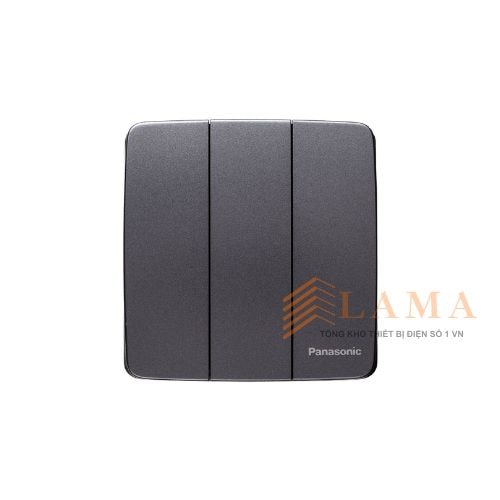 Bộ 3 Công Tắc B 1 Chiều Dòng Minerva Màu Xám Ánh Kim WMT505MYH VN Panasonic
