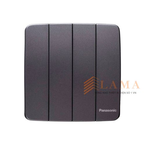 Bộ 4 Công Tắc C 2 Chiều Dòng Minerva Màu Xám Ánh Kim WMT508MYH VN