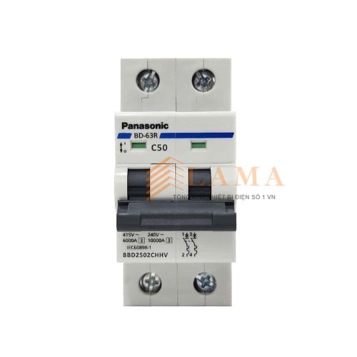 MCB 2p 50a Panasonic Dòng Ngắt 06kA BBD2502CNV