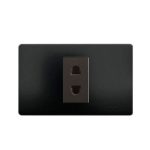 Mặt Công Tắc UTEN 1 Thiết Bị Màu Đen A8.1 PM1 Kết Hợp 1 ổ Cắm