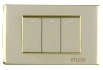 Trọn Bộ 3 Công Tắc 2 Chiều UTEN V9.1 Màu Vàng Cỡ S