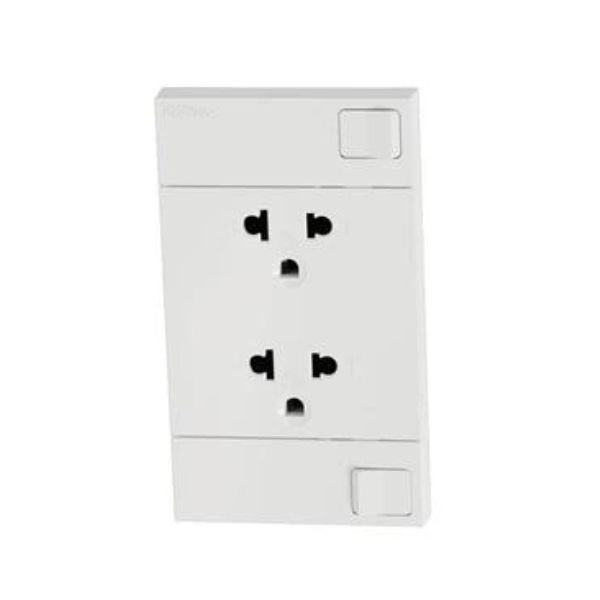 Bộ Ổ Cắm Đôi 3 Chấu Có Công Tắc Dòng AvatarOn A