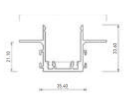 Kích Thước Thanh Ray Nam Châm Âm Trần 1M NMG RR10 Nanoco